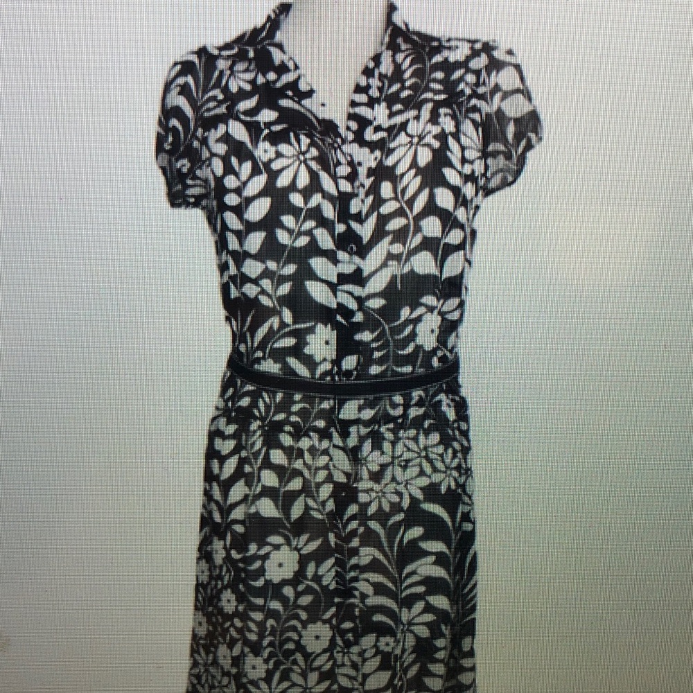 Black and White Floral Dress